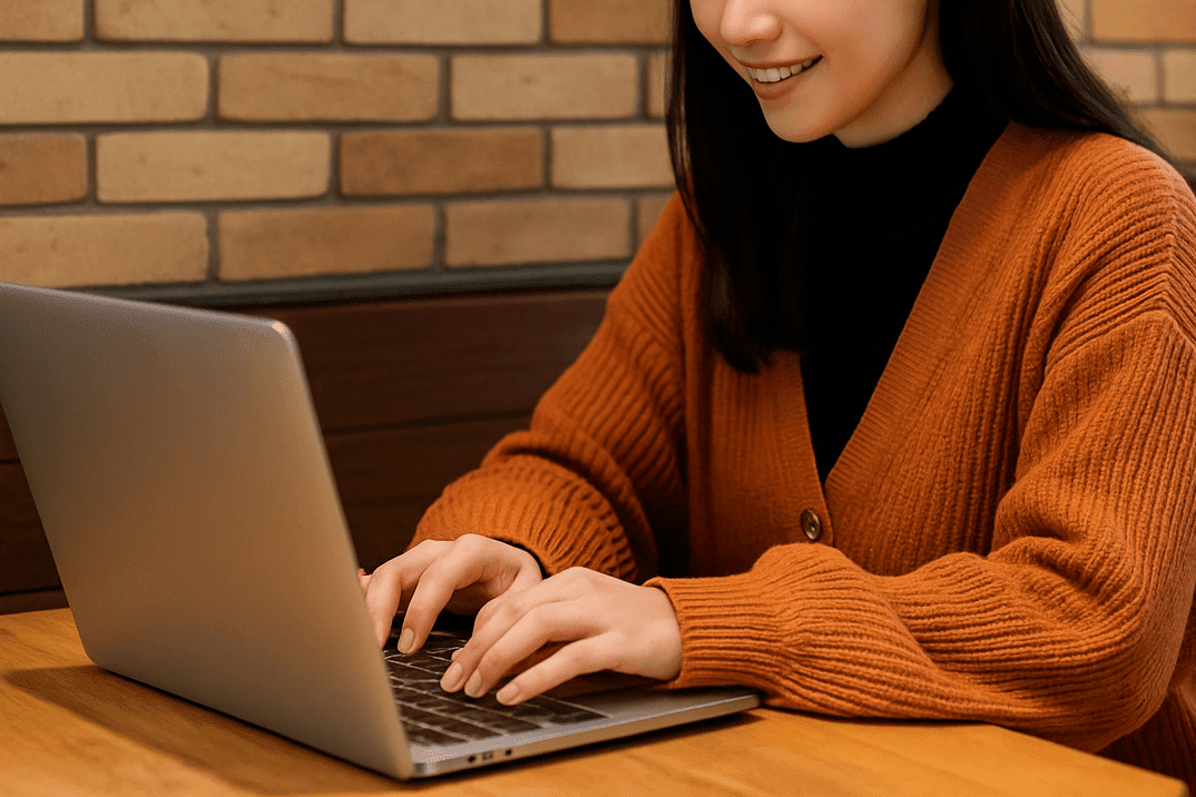 Web制作をする姿